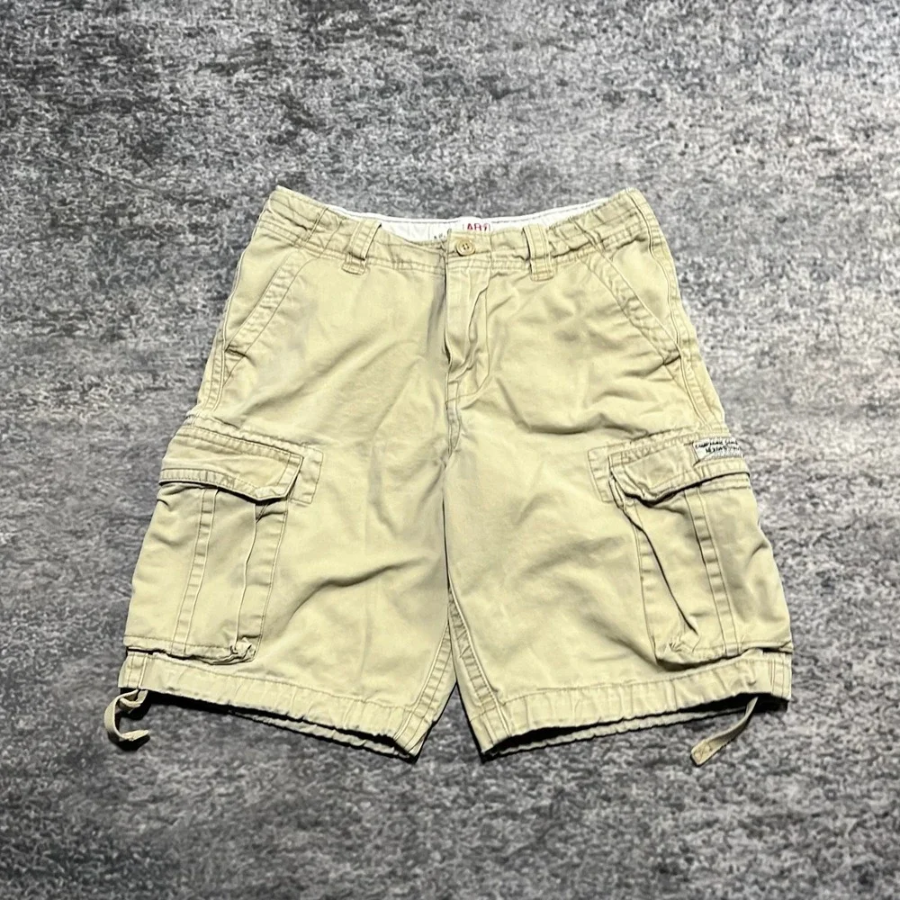 Aeropostale Cargo Shorts Mens 32 Beige Skater‎ Surf Preppy Baggy Vintage Y2K